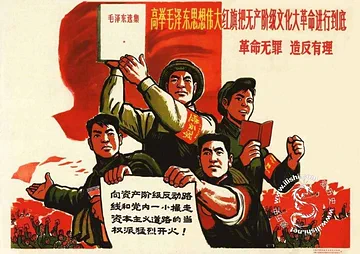 Chinese Cultural Revolution propaganda poster reproduced in the original Svrvey research section.